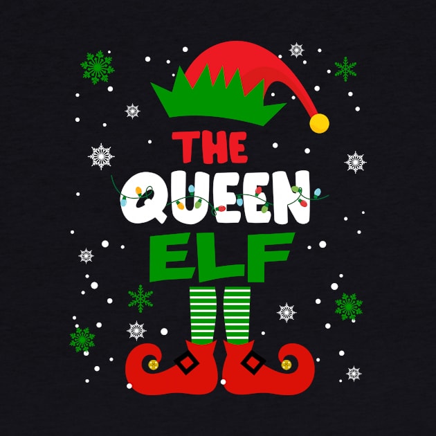 Queen Elf Christmas Funny Family Pajama Matching Xmas by Audell Richardson